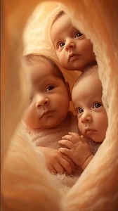 Adorable Triple Newborn Babies | Cute Triplets Baby Moments 2025 #pregnancy #shorts