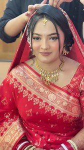 Soothing signature red bride Sayma for her big day❤️ #reelsvideoシ #followerseveryone #highlightsシ゚ | Meraki by Mahiya - Makeup & Salon