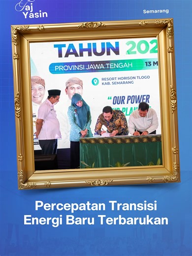 Penguatan energi bersih menjadi bagian penting dalam menghadapi krisis iklim dan energi. Oleh karena itu, percepatan transisi menuju Energi Baru Terbarukan (EBT) di Jawa Tengah perlu segera dilakukan. Transisi energi yang berkeadilan juga harus berbasis kearifan lokal, dengan mendorong partisipasi aktif masyarakat melalui pengembangan program Desa Mandiri Energi. #jawatengah #tajyasin #ahmadluthfi #wagubjateng #gubernurjawatengah #energi