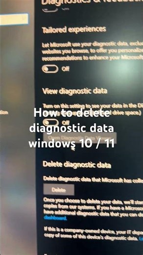 How to delete diagnostic data windows 10 / 11
