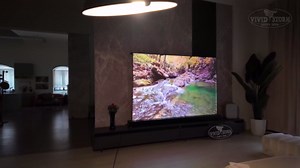 VIVIDSTORM-Long Focus Ambient Light Rejecting Screen,Acoustically Sound Transparent,Motorized Floor-Rising Projection Screen,Compatible with Lumen up to 2500ANSI of Ordinary Projector,VWSDSTPALR72H