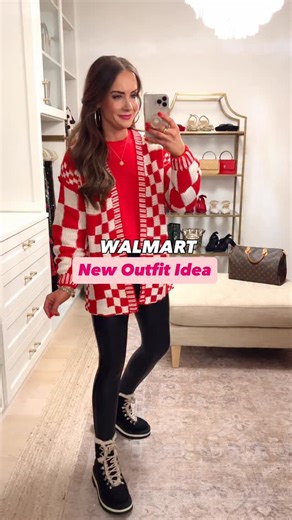 Lindsay & Whitney on Instagram: "New cute and comfy outfit from @walmart! ♥️ comment OUTFIT LINKS to shop it all! This adorable cardigan comes in additional colors as well! These 50% off boots are going quickly so don’t wait to check out! 🛍️ #walmart #walmartfashion #walmartstyle #winteroutfit"