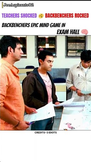 |Strict Invigilator Vs BackBenchers 🤣| 3 Idiots🎬 #3iditos #jee #neet #exam #pw #iit #shorts