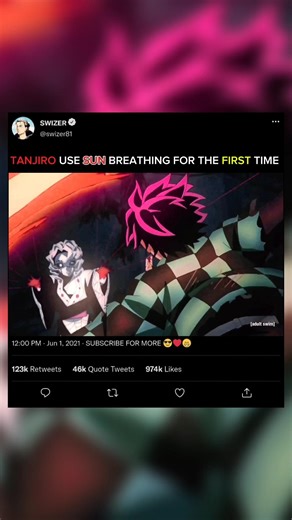 TANJIRO USE SUN BREATHING FOR THE FIRST TIME #demonslayer #tanjiro #rui