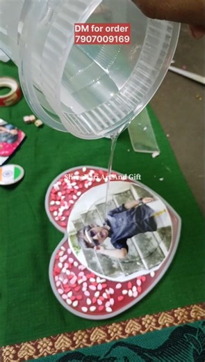 Custom Heart Shape Resin Photo Frame|Handmade Gift for Loved One #gift #shorts #heart #diy