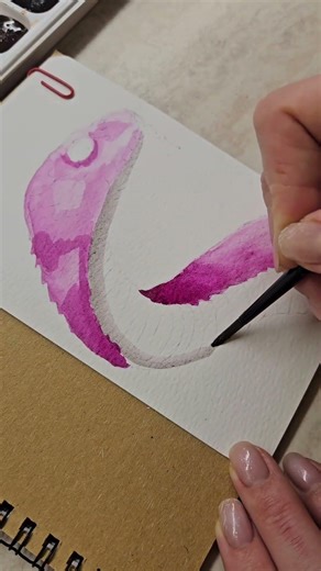 🐍#snakepainting #snakewatercolor #watercolorpaint
