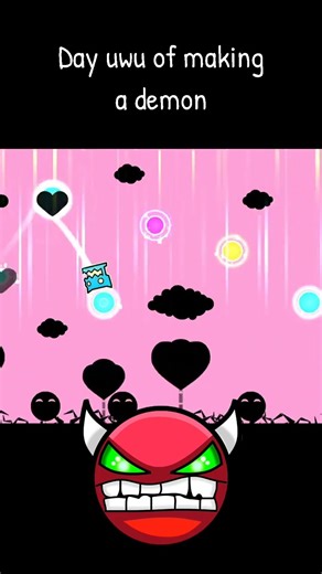 making a demon level #geometrydash #gd #music #shortsfeed #pink #shorts #gaming #creative #cute