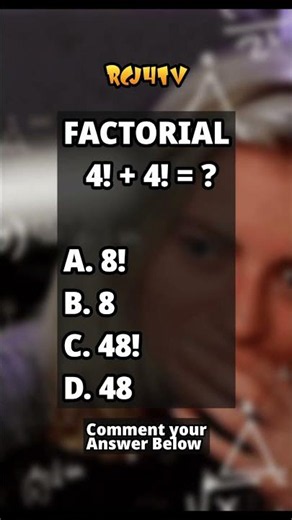 MATH QUESTION FOR TODAY! #factorials #maths