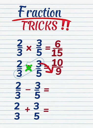 How to solve FRACTIONS faster?
