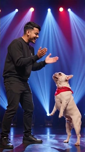 #💃 Me and My Dog viral and Funny Dance Moments majadar #dogdance #ai #viral #motivation #short....