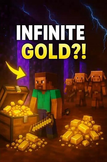 INFINITE GOLD in Minecraft! 🔥 (Easy Piglin Farm Trick) #shorts