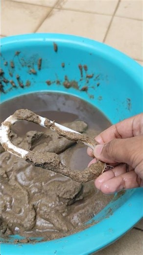 Clean white plastic from mud #shorts #mud #funny