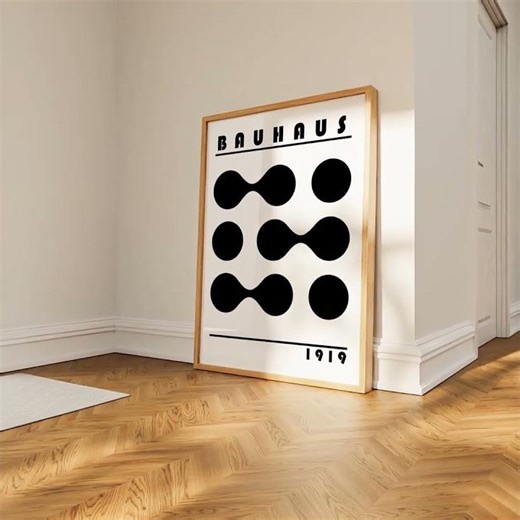 Minimalist Geometric Wall Art – Black & White Print for Modern Homes