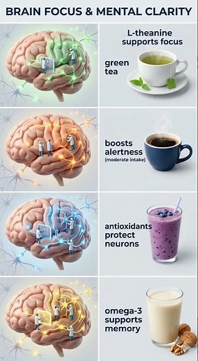 Top Brain Drinks for Focus & Memory #food