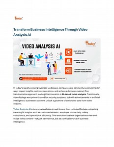 Transform Business Intelligence Through Video Analysis AI - SlideServe