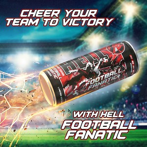 Cheer to be the biggest fan! 🎉 Here is the new HELL Football Fanatic limited edition HELL Classic can, so you too can feel the real football experience this summer! ⚽ Look for it in stores! | HELL ENERGY