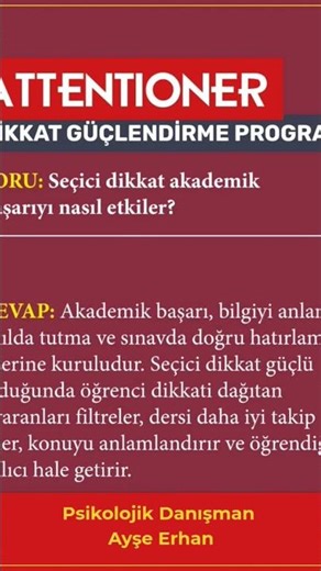 🎯 Seçici dikkat, akademik başarının gizli anahtarıdır!