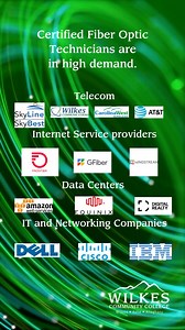 Jump-start your tech career with Fiber Optic Certification!  Ready to explore the world of fiber optics? Whether you're just starting out or looking to level up your skills, Wilkes Community College offers Fiber Optic Certification! New classes are offered in the spring, summer, and fall.  Classes fill up fast—don’t miss your chance!  Contact Heather Brooks at 336-838-3103 or hnbrooks928@wilkescc.edu to secure your spot today!" | Wilkes Community College | Facebook