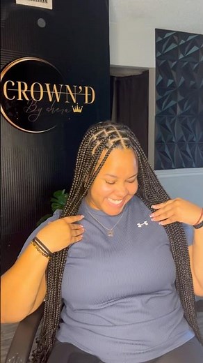 Knotless Touch Up for a quick trip 👑 #orlandobraider #knotlessbraids