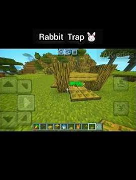 EASY Rabbit Trap in Minecraft! 🐰 #shorts #minecraft