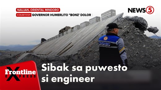 206K views · 3.2K reactions | #FrontlineExpress | Sinibak na sa puwesto ang engineer ng bumigay na flood control project sa Oriental Mindoro, ayon sa Department of Public Works and Highways (DPWH). For more videos, visit us at www.news5.com.ph. | News5 | Facebook