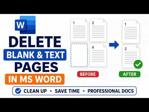 How to delete pages in MS Word | How to Delete Page in Word