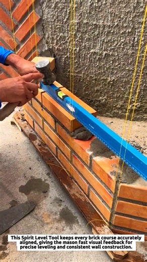 Bricklaying Spirit Level Tool Aligns Brick Courses for Precise Wall Construction&Faster Masonry Work