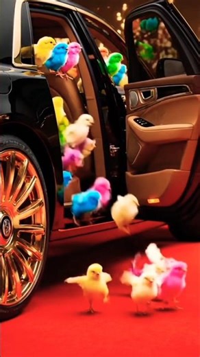 VIP Ride of the Colorful Chicks #chicks #birds #viral #shorts