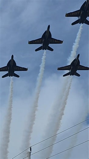 Blue Angels Practice Starts with the Diamond & Solos Launching Right Over Our Heads