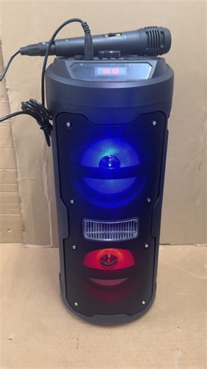 SK-1201 Big Wireless Speaker Portable Stereo Karaoke And Bluetooth Speaker With LED Flashing Lights ,Support USB, TF Card , Aux ,FM Radio With Free Wired Microphone #wireless #karaoke