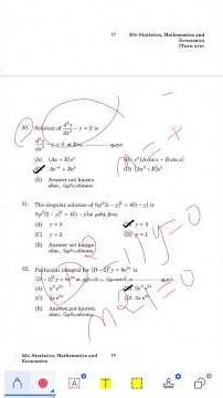 UGTRB TNPSC CTS 504 505 Previous Year Question ORDINARY DIFFERENTIAL EQUATIONS Solutions