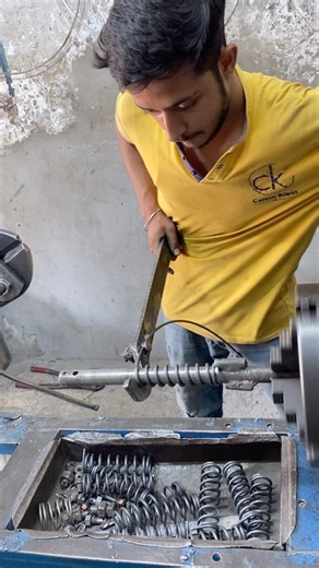 Ultimate Compression Spring Making Process | From Raw Wire to Perfect Coil 🔥#viralshorts