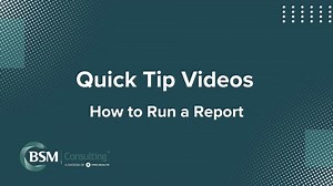 How to Run a Report