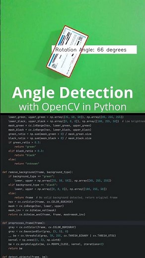 Object Angle Detection with OpenCV in Python