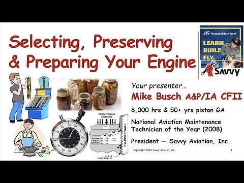 Selecting, Preserving, and Preparing Your Engine