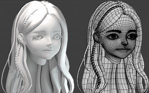 【3DMAX建模】从拉box开始教你，如何制作人物模型，五官比例，头部布线，头发制作！！