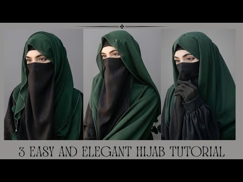 3 easy and elegant hijab tutorial for Ramadan || by Hannah shah 