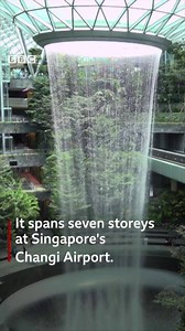 1.1M views · 6.2K reactions | The world's tallest indoor waterfall has just opened in Singapore's Changi airport  Cue selfie queue.... 盧 | BBC News | Facebook