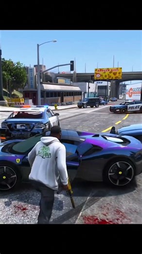 POLICE CHASE: IMPOSSIBLE ESCAPE! 🚔🏎️ #GTA5 #shorts