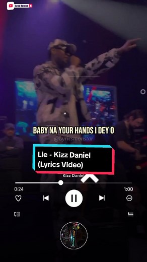 Lie - Kizz Daniel Lyrics Video | Afrobeat African Music Concert