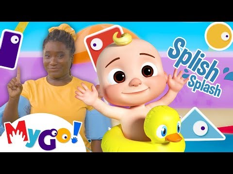 Splish Splash with JJ! | Songs for Kids | Swimming Song | Sign Language with #Cocomelon | MyGo! ASL
