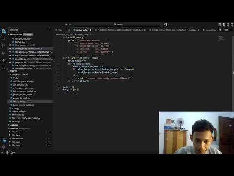 fungsi defined python no clickbait 2025 (program kasir restoran)