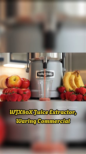 🧃 Juice More, Waste Less, Work Smarter! 🍎 Meet the Waring WJX80X, the ultimate heavy-duty juice extractor for nonstop, high-volume performance. Powered by a 1.2 HP brushless motor, featuring a 12-quart pulp container and no-drip spout, it’s built for smoothie shops, cafés, and F&B professionals who demand power, speed, and precision. Less prep. More juice. All day. Every day. 💥 #WaringWJX80X #CommercialJuicer #JuiceSmart #FNBProTools #sentaimalaysia #sentaikitchenware | Sentai