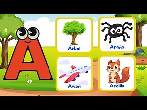 "📚 Aprende el Abecedario ABC: ✏️ Letras y Vocabulario en Español 🇪🇸 para Niños de Preescolar 🎒"