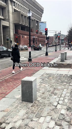 True story. Probably my OCD. We did a 2.5 mile tour in Boston… the freedom trail…it’s a red line that you follow around the city to complete the tour. Hubs caught me literally walking on top of the line as though I was a train on the tracks 😂.