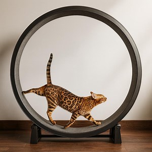 Large Cat Exercise Wheel, Modern Running Wheel With Felt Pads - Etsy
