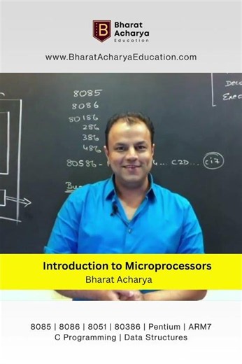 Introduction to Microprocessors | Bharat Acharya #8085 #8051 #8086 #riscv #intel #microprocessor