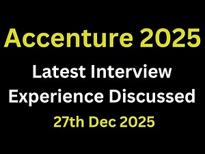Accenture Interview Questions And Answers 2025 Batch | Accenture Technical interview Questions