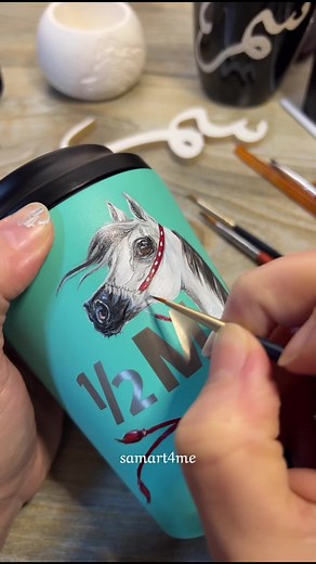 1/2M Coffee Mug Drawing | Arabian Horse Art