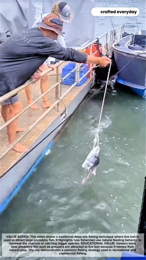 Catching a Giant Grouper Using Live Fish as Bait #craftedeveryday